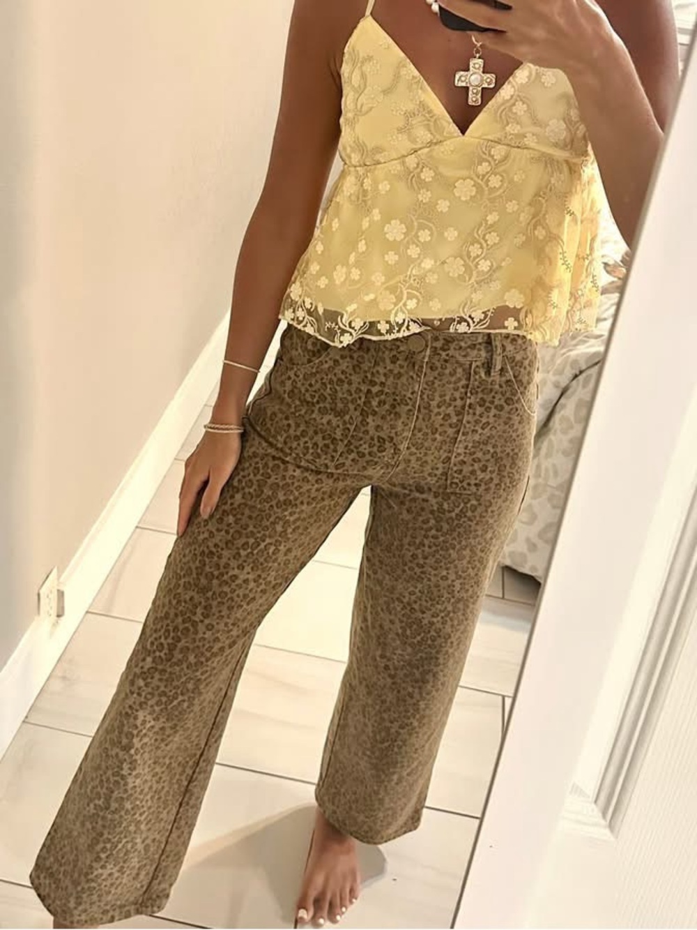 Altar’d State Leopard Jeans XS 24/25
